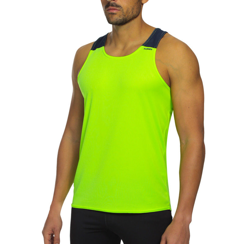 T-shirt with straps tecnhique vest yellow fluor