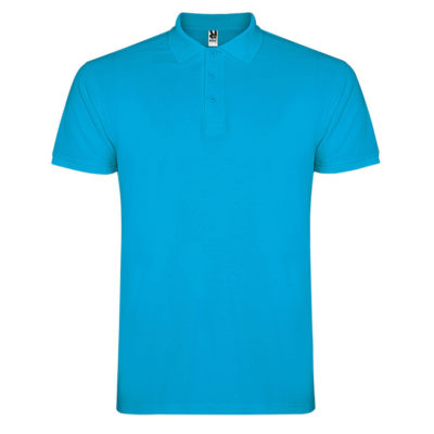 Polo Cotton cyan blue
