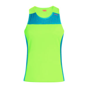 T-shirt with straps cube woman green neon