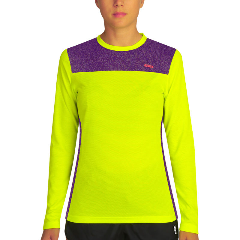 Women's Long Sleeve T-shirt fast yellow neon